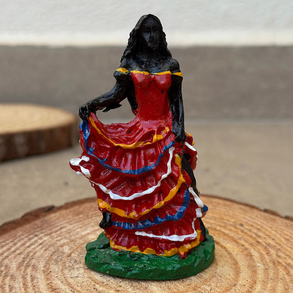 Miniatura: Pomba Gira Dama Da Noite Entidade Estátua Imagem Resina 9cm