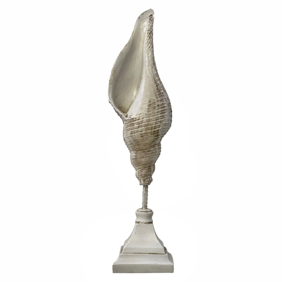 Espiral Concha Escultura Decoração Pousada Praia Resina 42cm