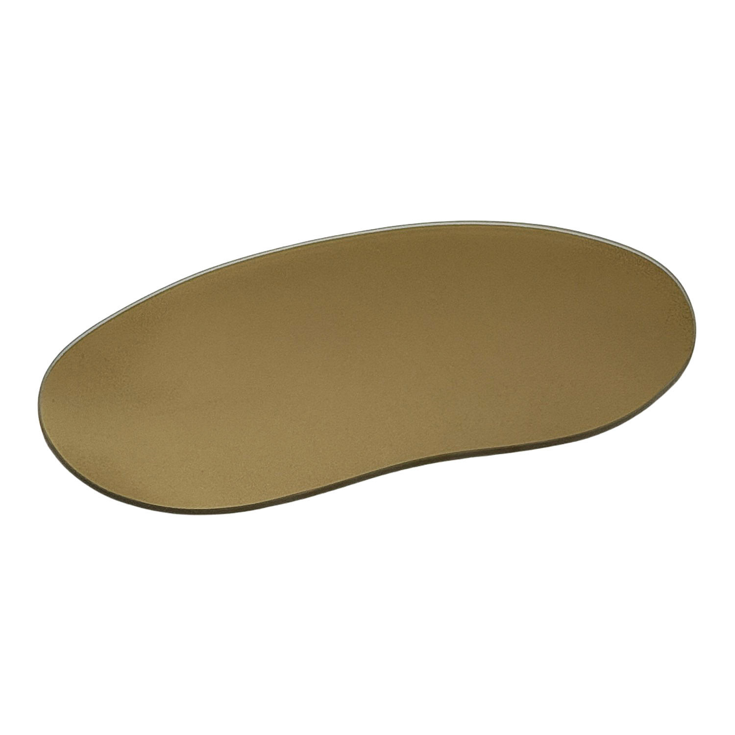 Bandeja Em Vidro Nuvem Orgânica De Sala Lavabo Dourado 23cm