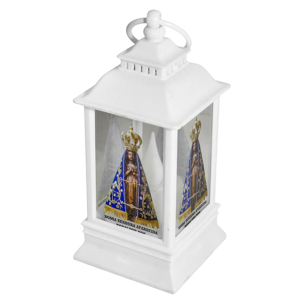Miniatura: Luminária Decorativa Mini Pequena De Nossa Senhora Aparecida
