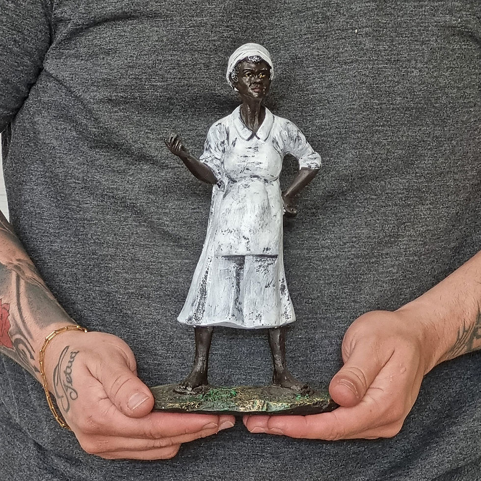 Miniatura: Entidade Orixá Preta Velha Saúde Imagem Escultura de Resina