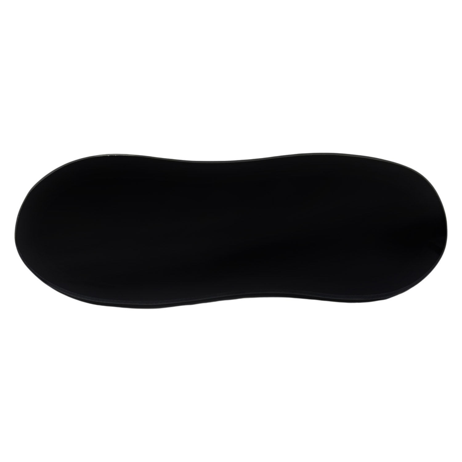 Bandeja Decorativa Vidro Com Bordas Orgânicas Preto 25x10