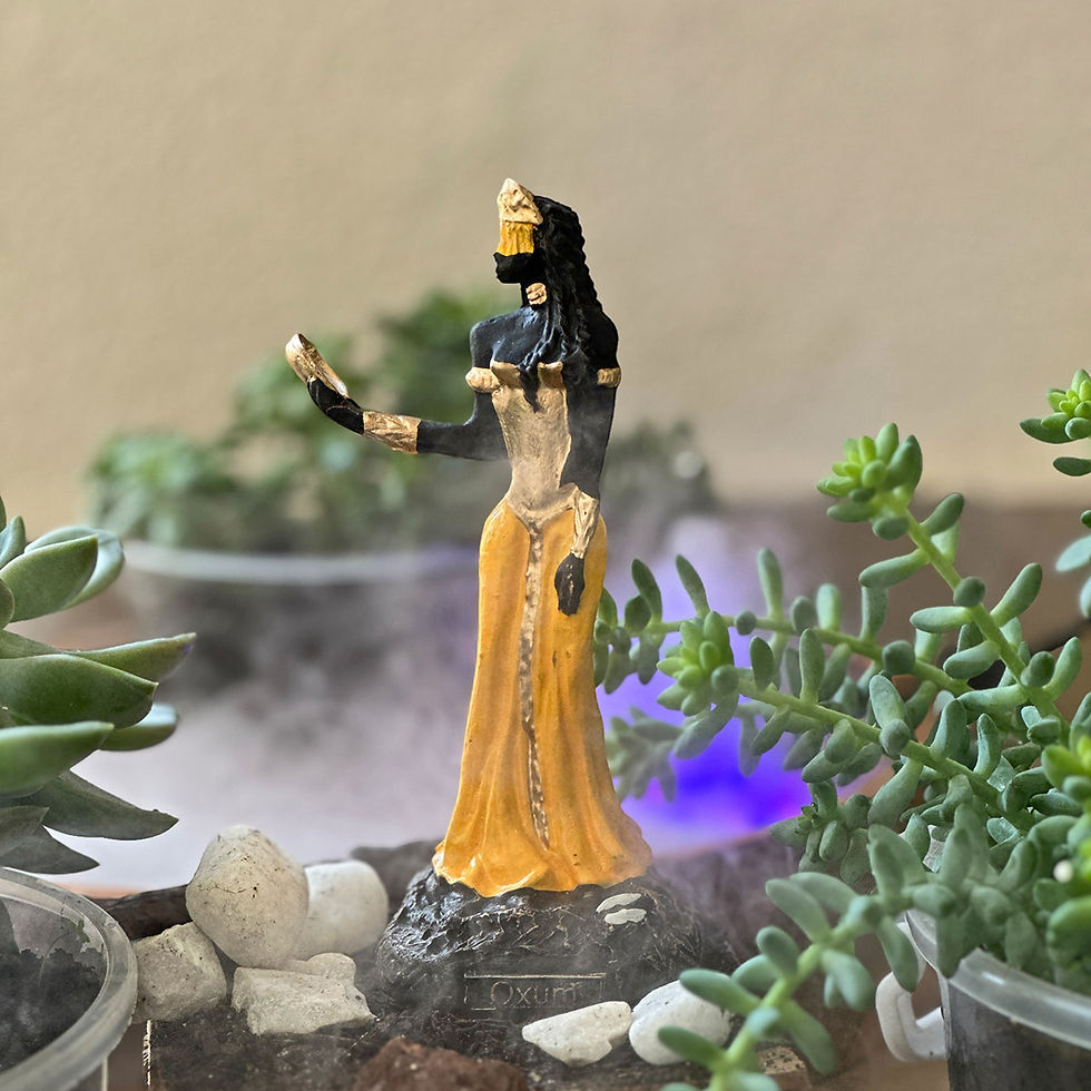 Miniatura: Orixá Oxum Entidade Umbanda Vida Fertilidade Beleza Resina