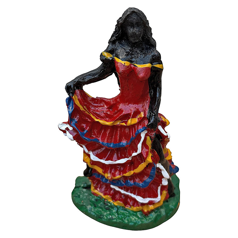 Miniatura: Pomba Gira Dama Da Noite Entidade Estátua Imagem Resina 9cm