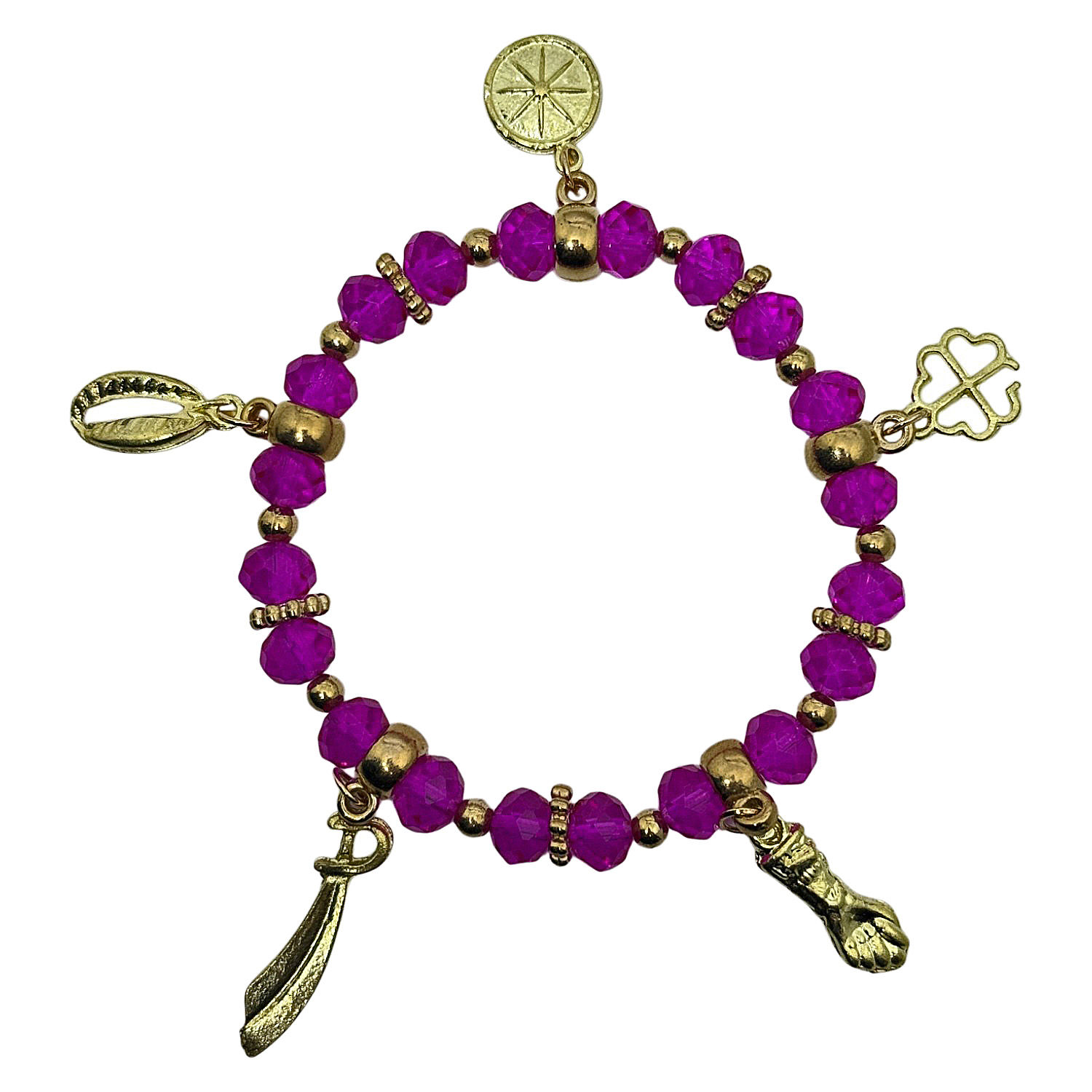 Pulseira De Orixá Obá Pingente De Metal Umbanda Candomblé