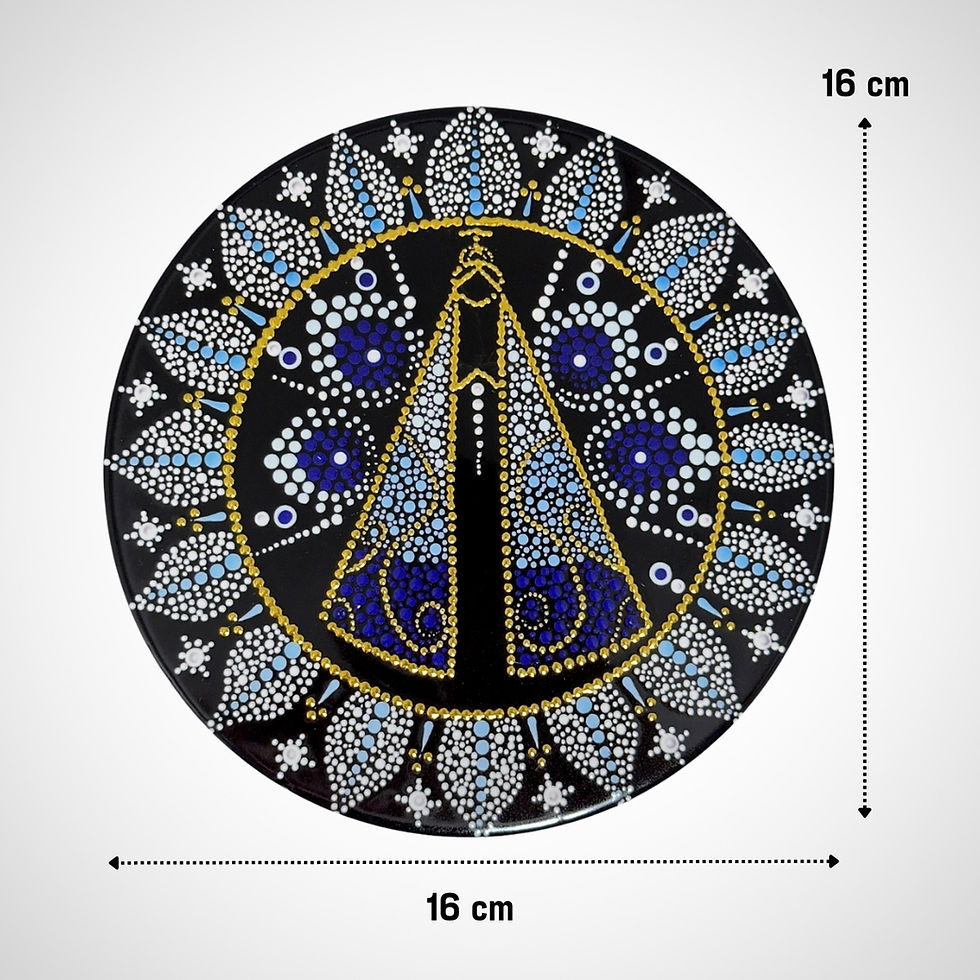 Miniatura: Mandala Nossa Senhora Aparecida Quadro Parede Porcelana Mod2
