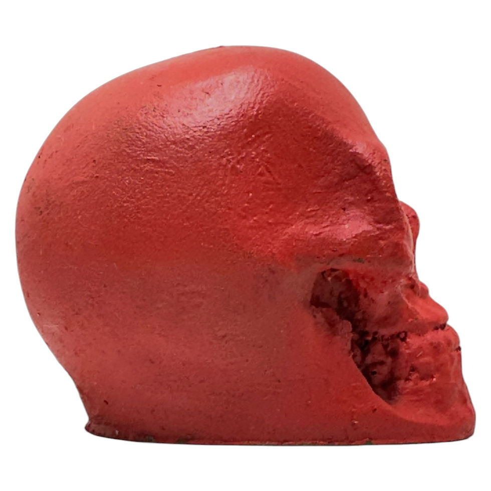Miniatura: Crânio Porta Charuto Orixá Entidade Umbanda Vermelho 5x4cm