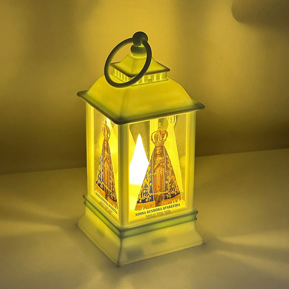 Miniatura: Luminária Decorativa Mini Pequena De Nossa Senhora Aparecida