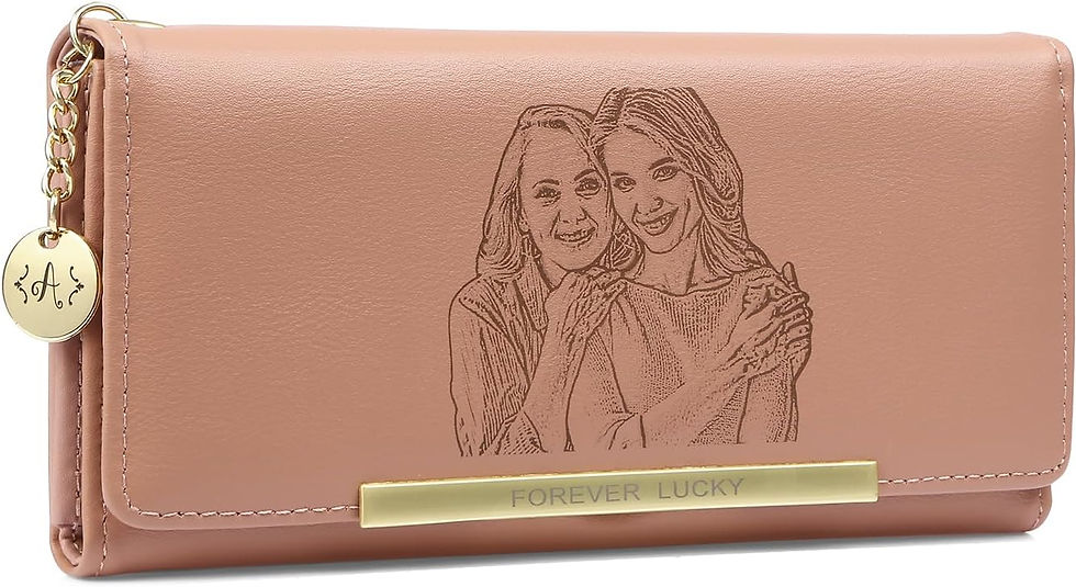 Thumbnail: Personalised Women's Wallet with Photo Name Women Purses with Card Holder Cash 
