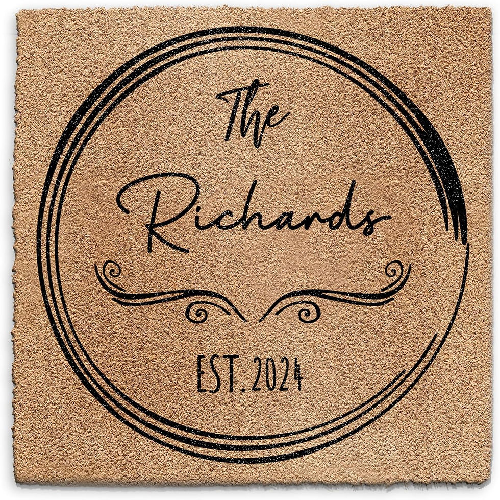 Thumbnail: Personalised Doormat (60cm x 90cm) Small, Customise with Name, Initial, Text, C