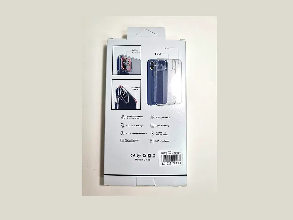 תמונה ממוזערת: כיסוי שקוף Galaxy S22 Ultra - הגנה היקפית 360°