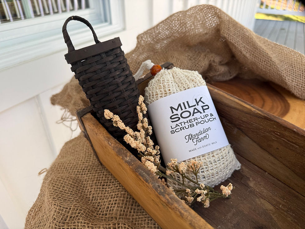 Thumbnail: Milk Soap Lather-up & Scrub Pouch