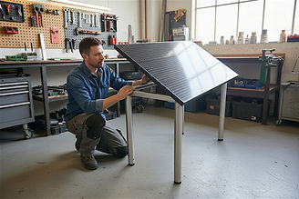 Solartisch in der Fertigung