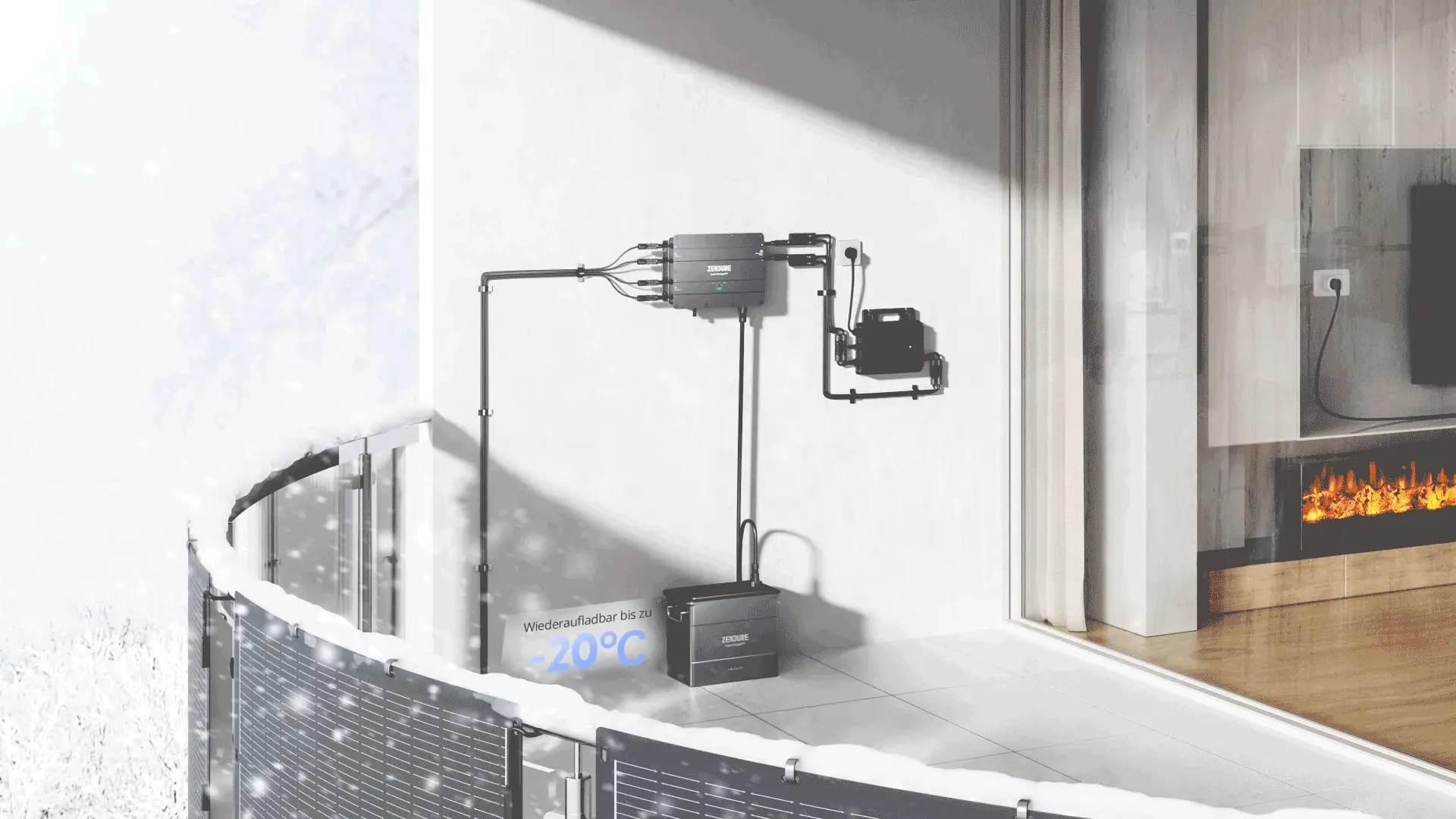 Balkonkraftwerk mit Speicher - steckerfertige PV-Anlage