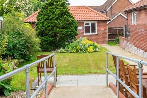 ramp leading to gardens