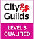 City & Guilds Level 3 pink logo