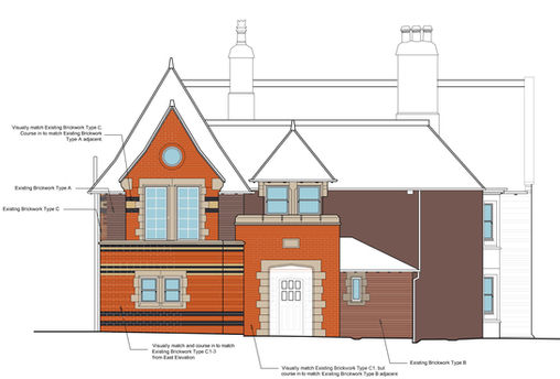 plan of front of building