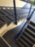 non-slip stair surface on a stairwell