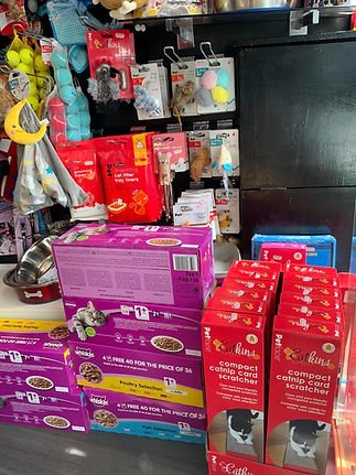 cat care items in the shop