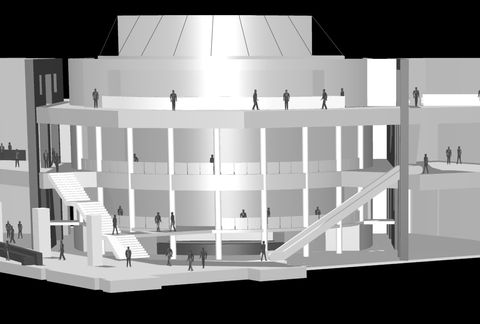 cross-section of auditorium