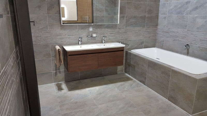 newly tiled bathroom