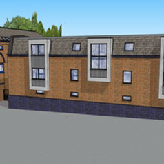 graphic of Frederick House rear