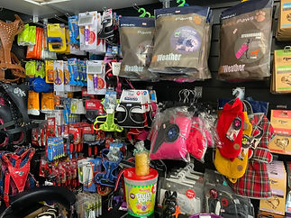 pet care essentials on the shelf
