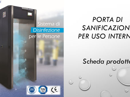 Porta di sanificazione e disinfettazione - innovazione contro COVID -19