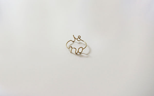 Si No Si, ring, hadcrafted in 18c yellow gold, La Notte collection