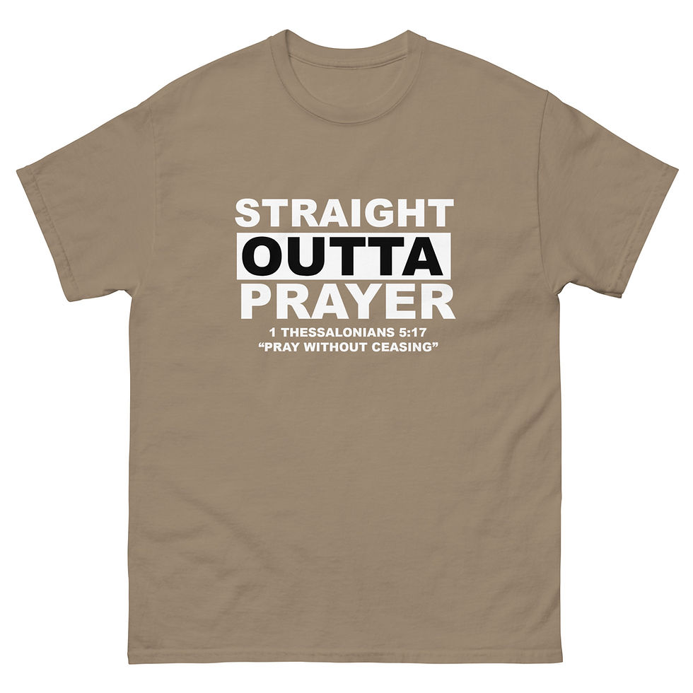 Thumbnail: Straight Outta Prayer Unisex Classic Tee