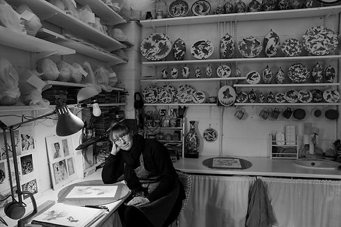 Tiffany Scull in her studio