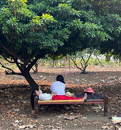 Relaxing on the khatiya_