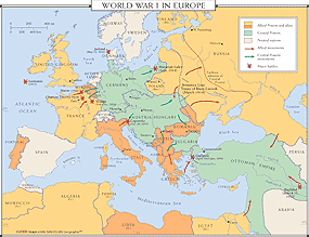 world war I map