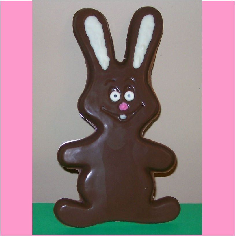 Chocolate Flat Bunny 8 1/2"