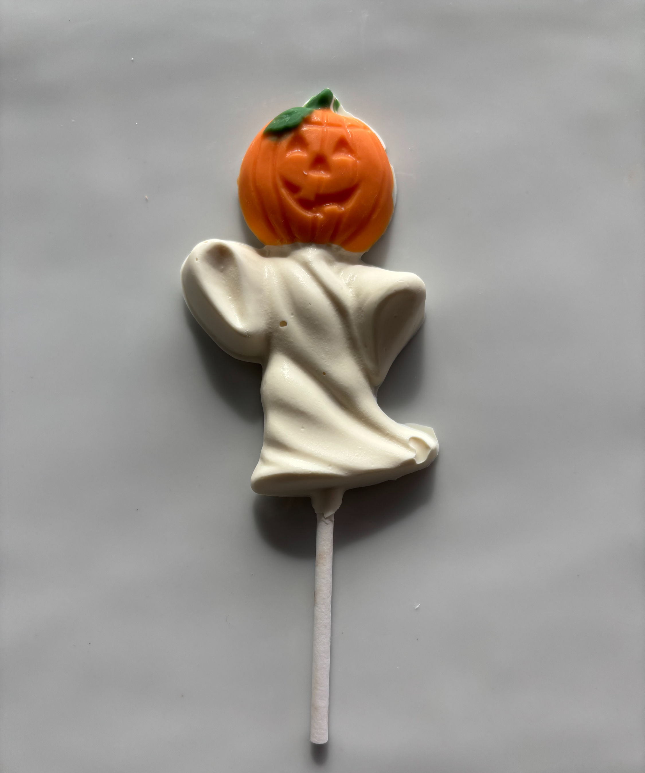 Chocolate Pumpkin Ghost Lollipops - 12 pcs.