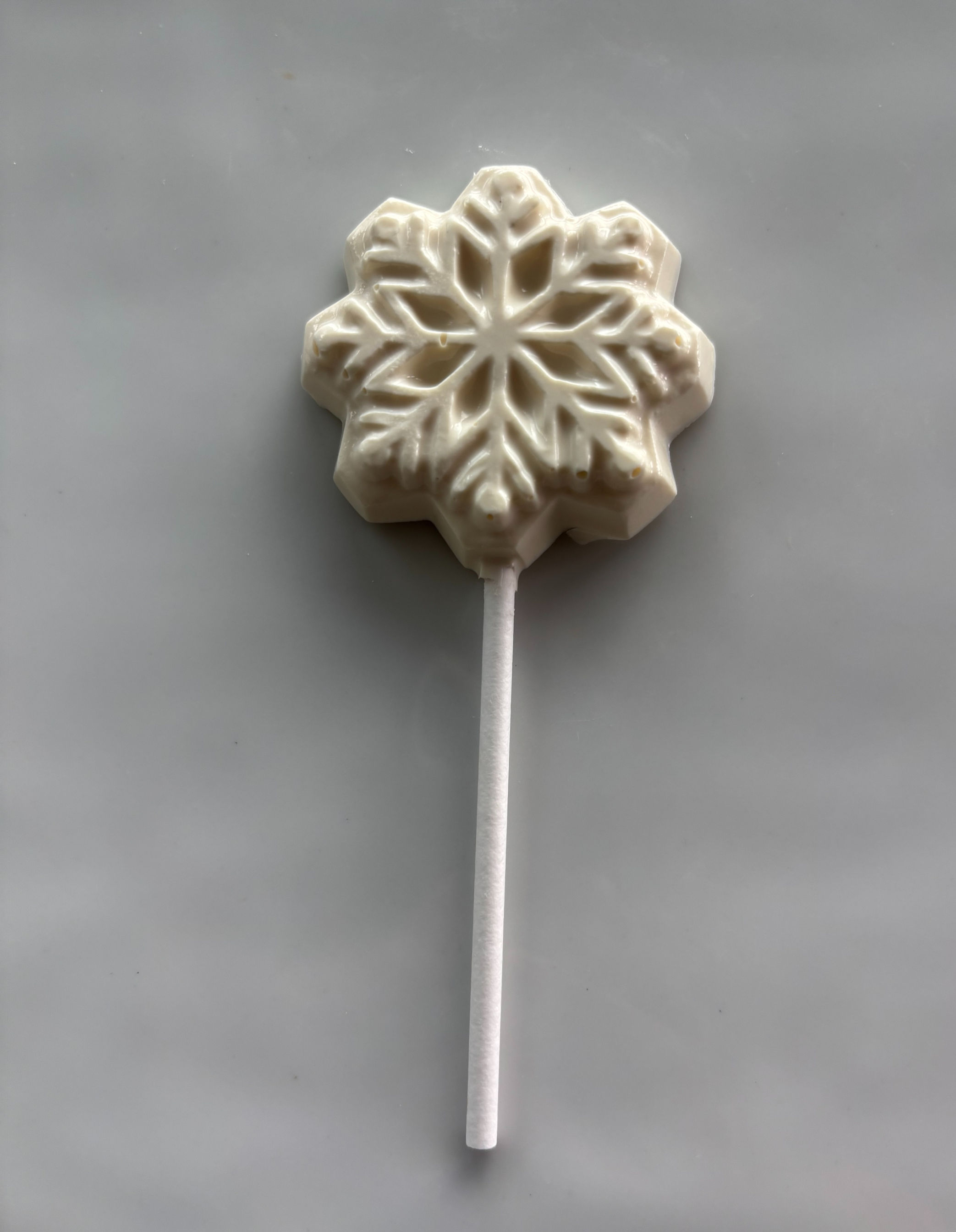 Chocolate Christmas Snowflake Lollipops - 12 pcs.