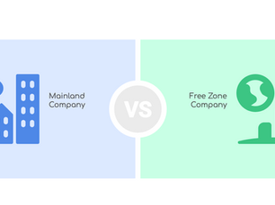 Diagram showing Mainland company vs Free Zone Company