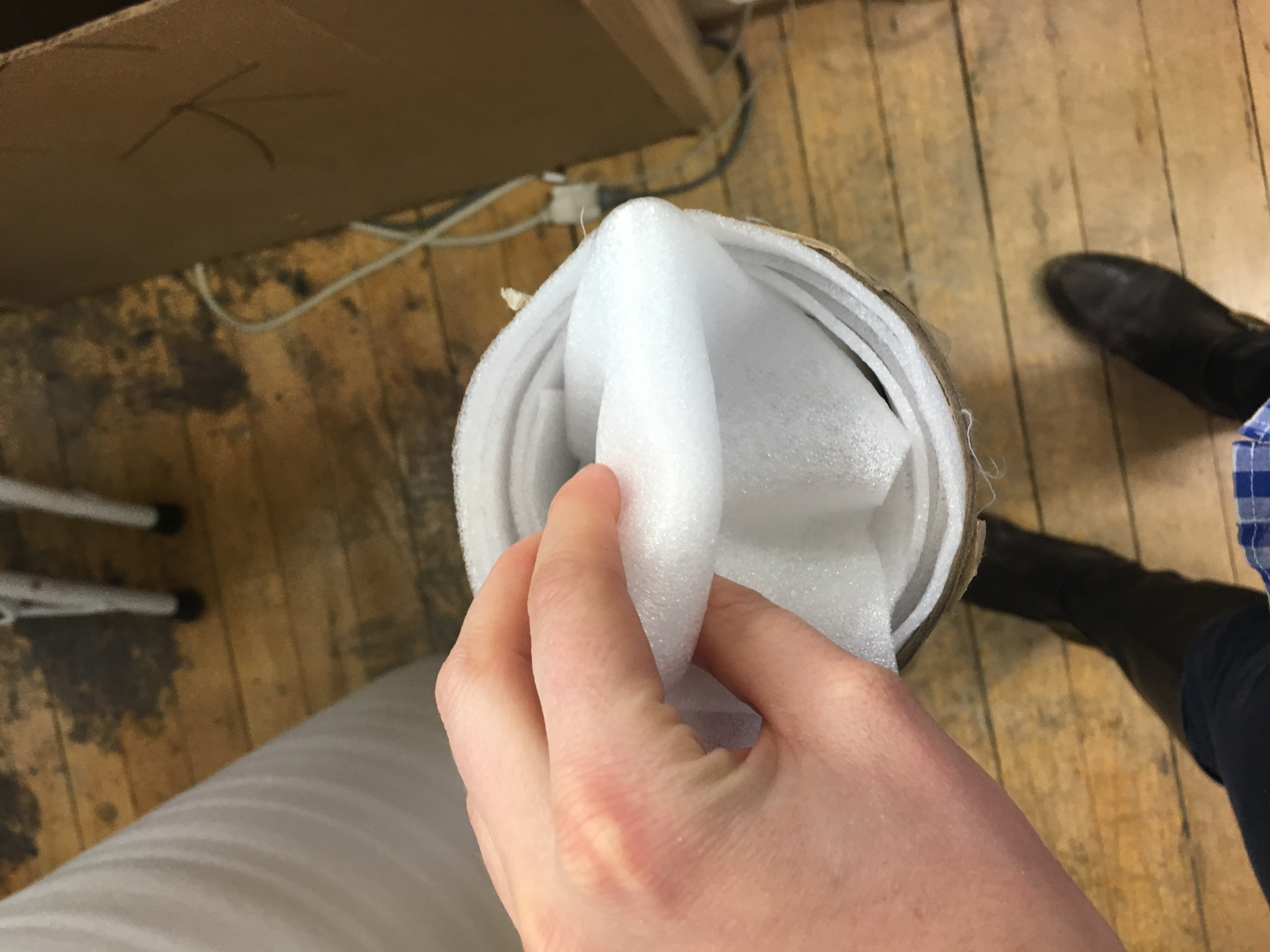 19. Gently pad any extra space