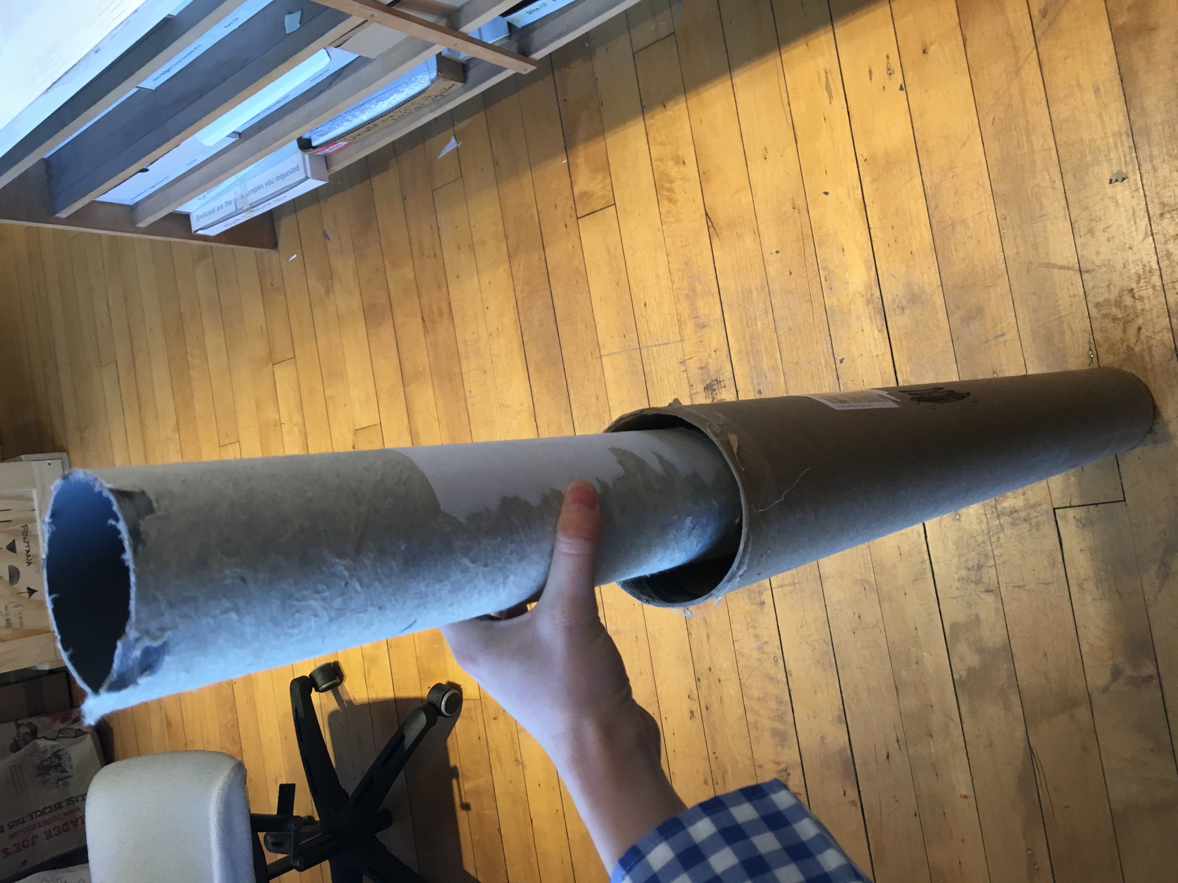 2. Get a tube that is smaller than that tube but still larger than the work