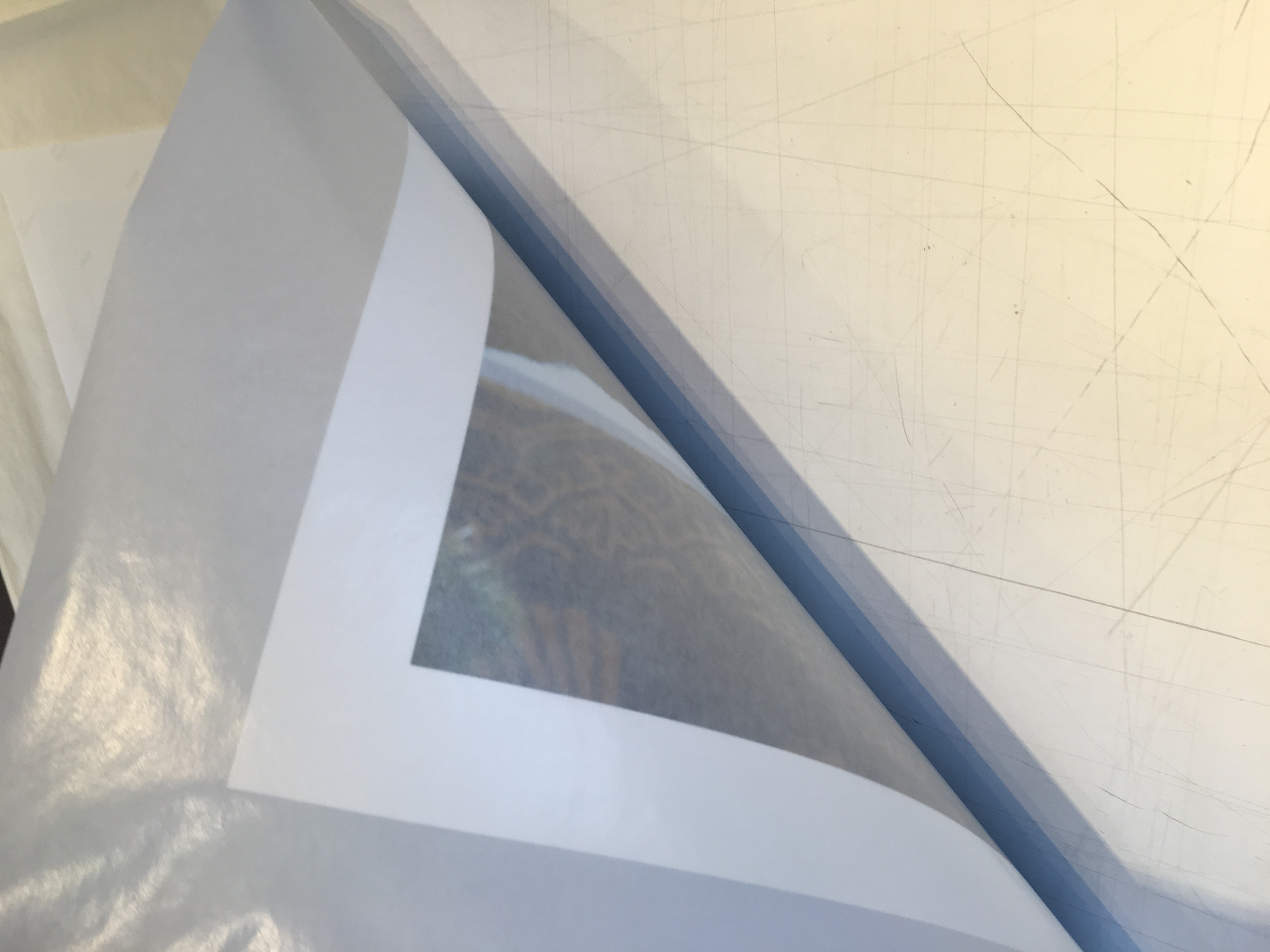 5. Center the image on the glassine