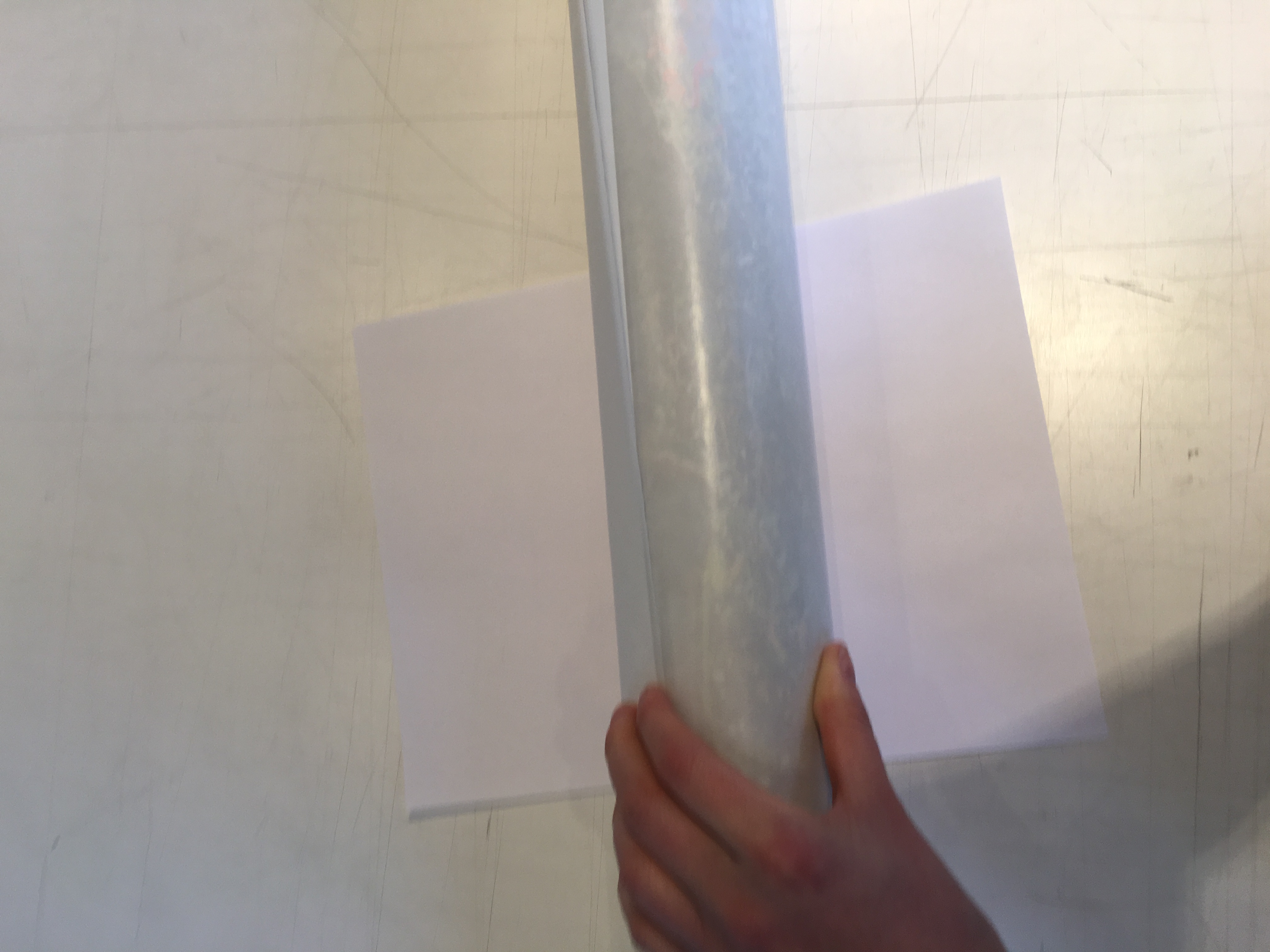 12. Place it in the middle of the roll