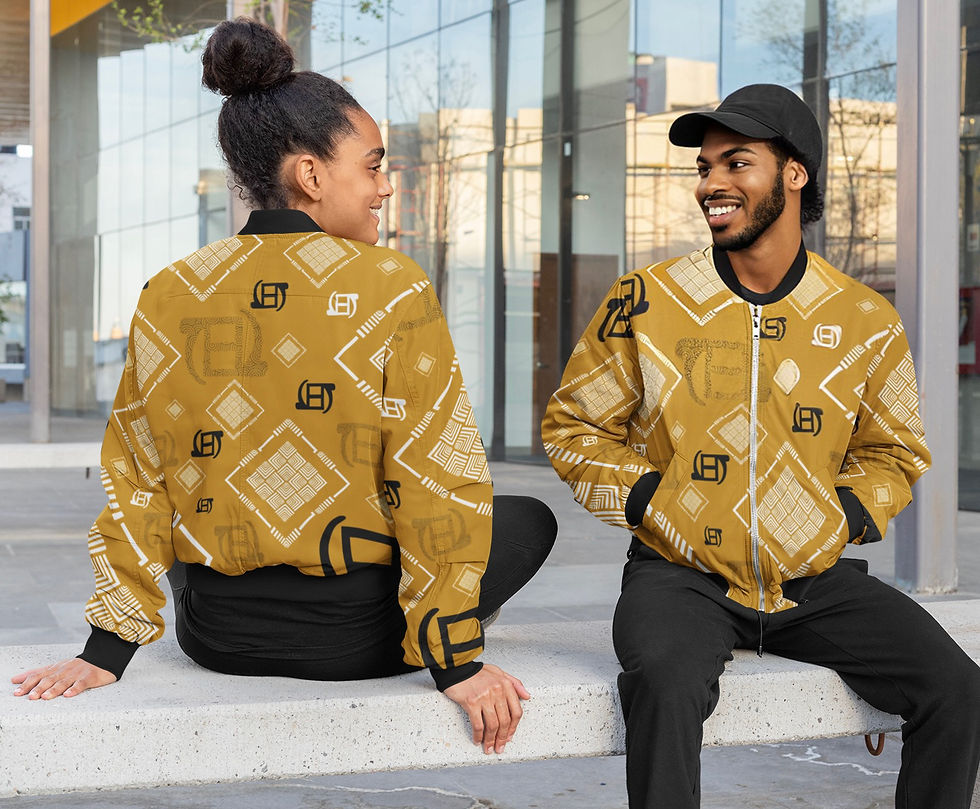 Thumbnail: Gold Sankofa ONYANKOPON: Bomber Jacket