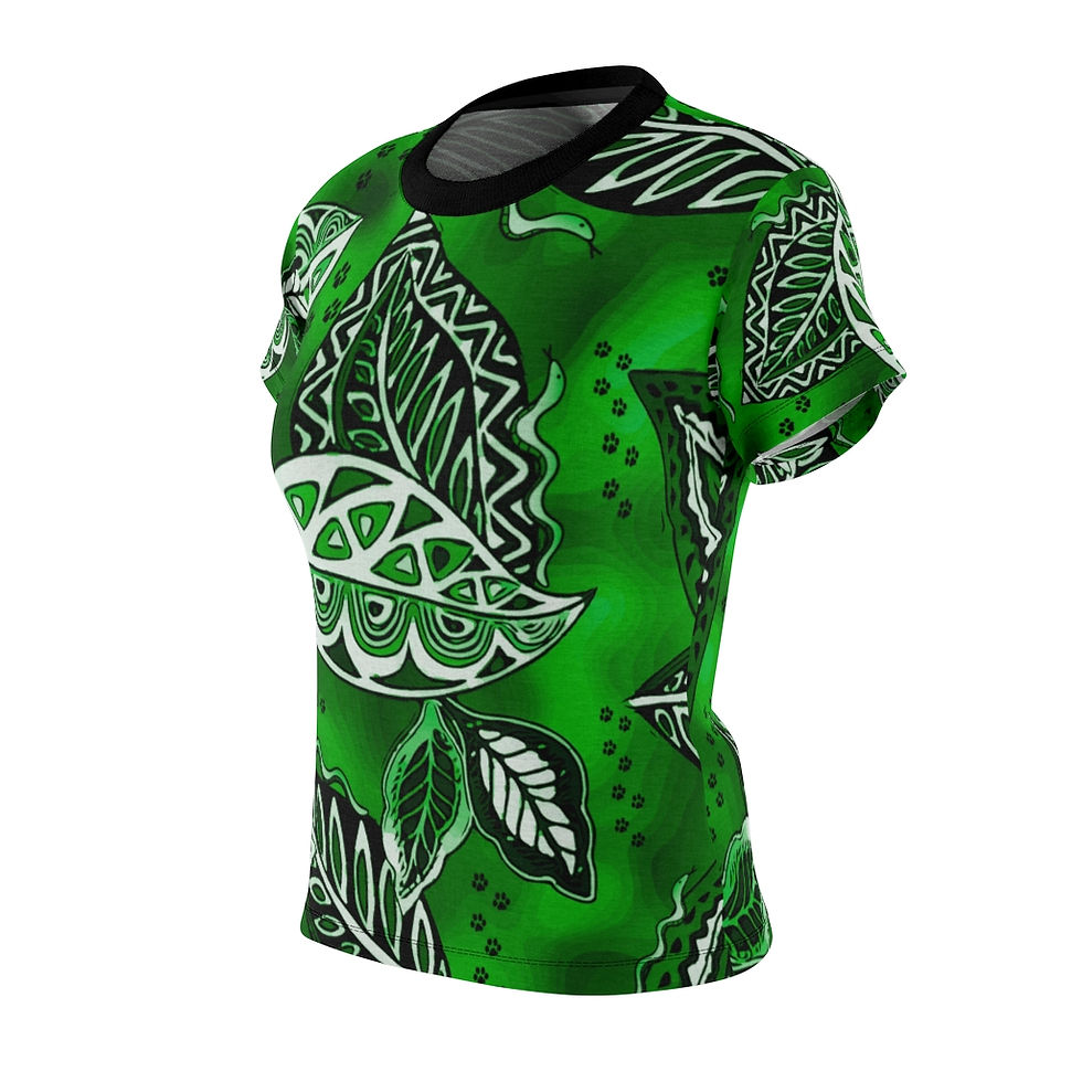 Thumbnail: Ankara Jungle Floor N' Green Queen's Tee
