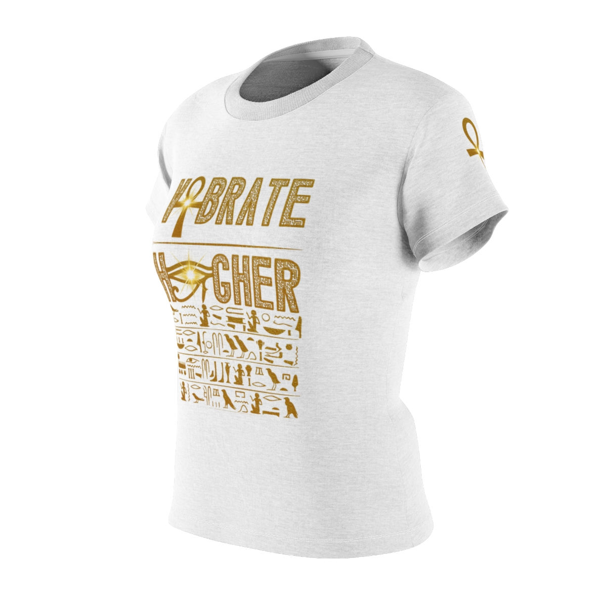 Vibrate Higher: White Kemetic Queen's Tee