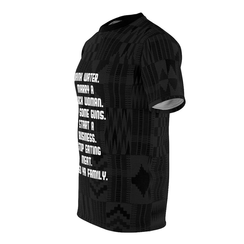 Thumbnail: FEED YA FAMILY: BLK Kente King's Tee