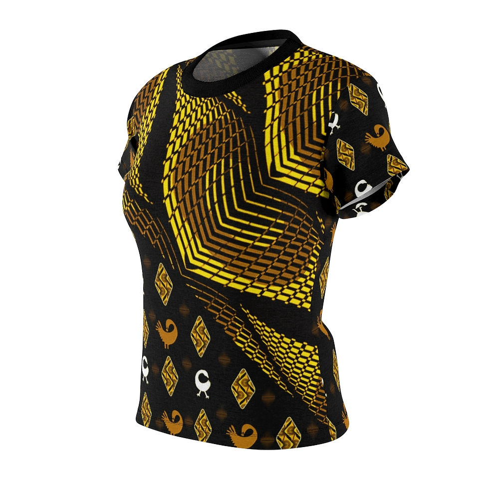Gold Ankara SANKOFA: Queen's Tee