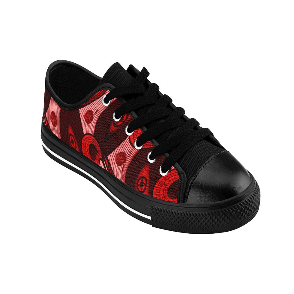 Thumbnail: Red DAME DAME Ankara Sneakers