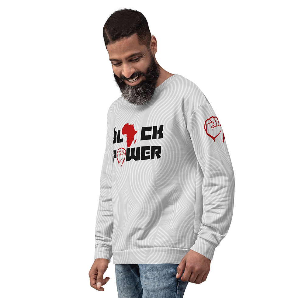Thumbnail: BLACK POWER: WHT Sweatshirt