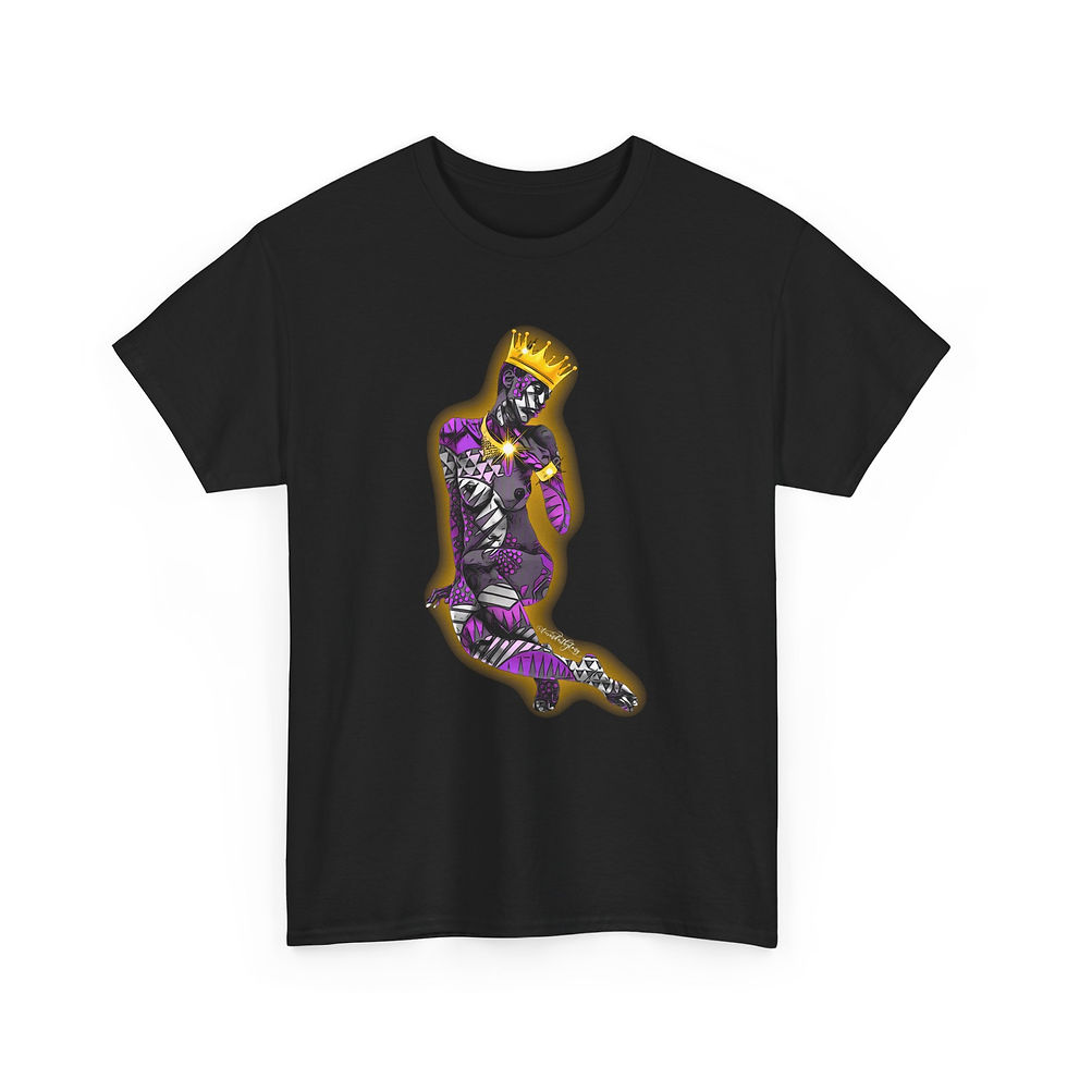 Thumbnail: Violet Ankara Queen N' Nude: Queen's Tee