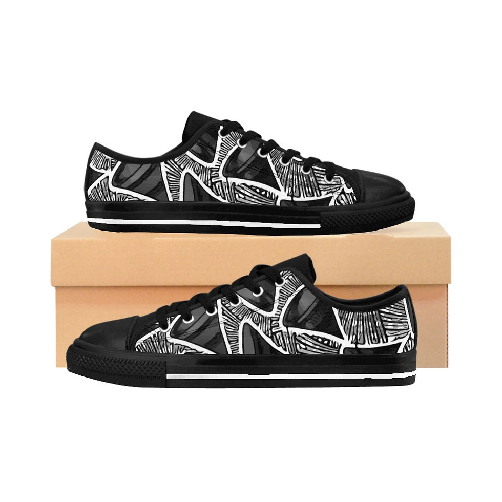 Thumbnail: Gray Epa Tympany Ankara Sneakers